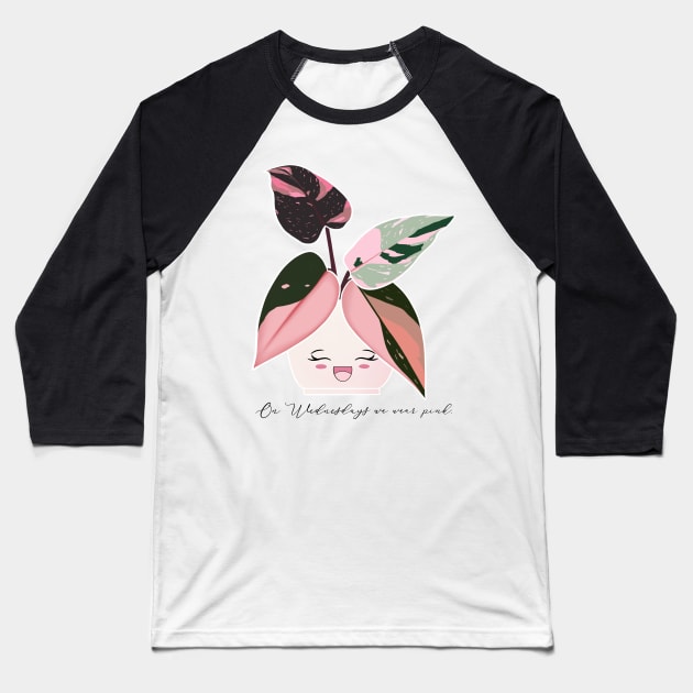 On Wednesdays we wear pink Baseball T-Shirt by GelsGarden